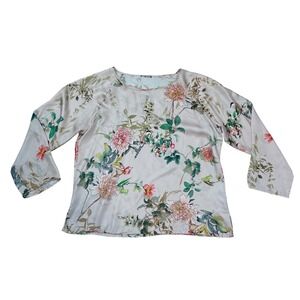 Johnny Was Kareem Top Silk longsleeve floral powder pink flirty romantic flowy